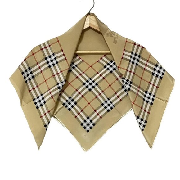 Auth Burberry's - Light Brown Black Multi Scarf